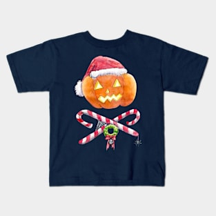 Pumpkin Santa Kids T-Shirt